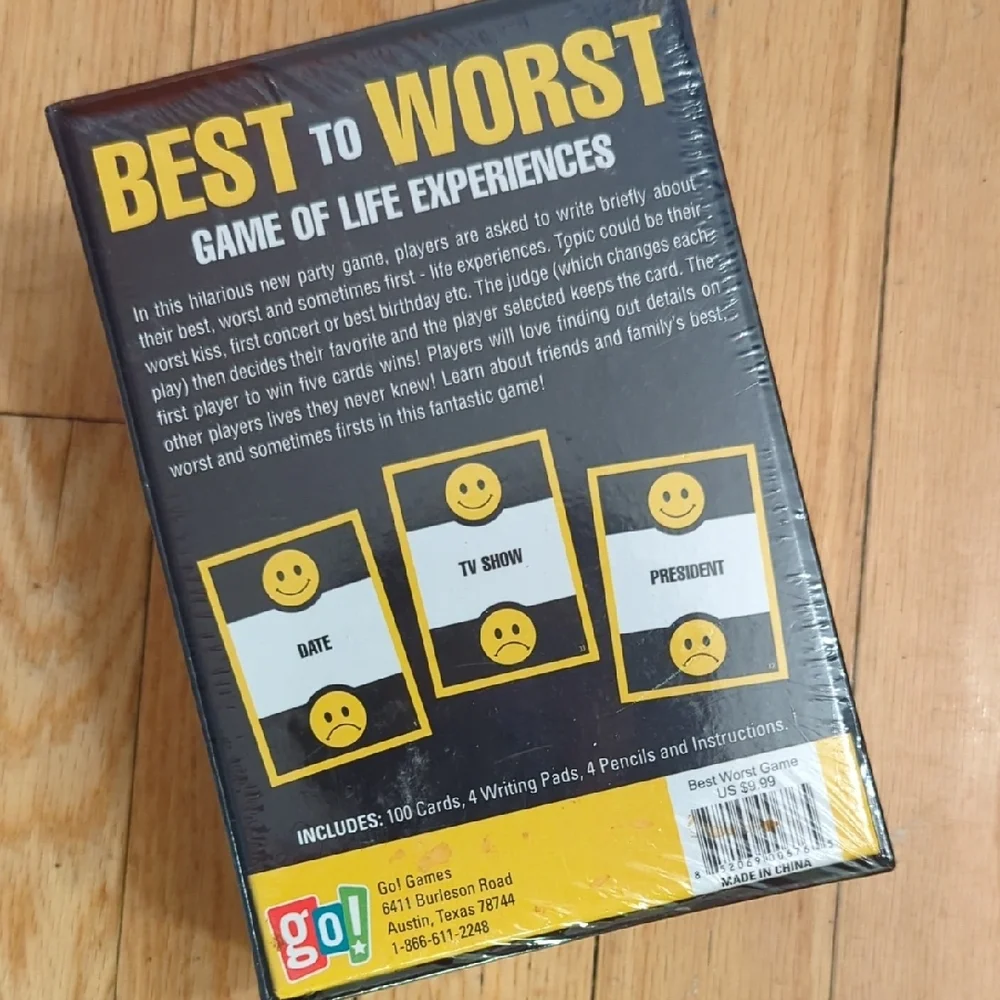 Best to Worst Game of Life Experiences - Black and Yellow - Picture 2 of 2